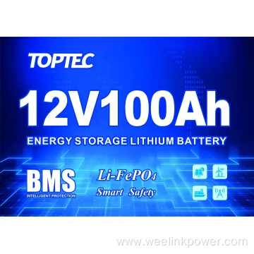 12V LiFePO4 Battery 100ah for RV Solar Marine
